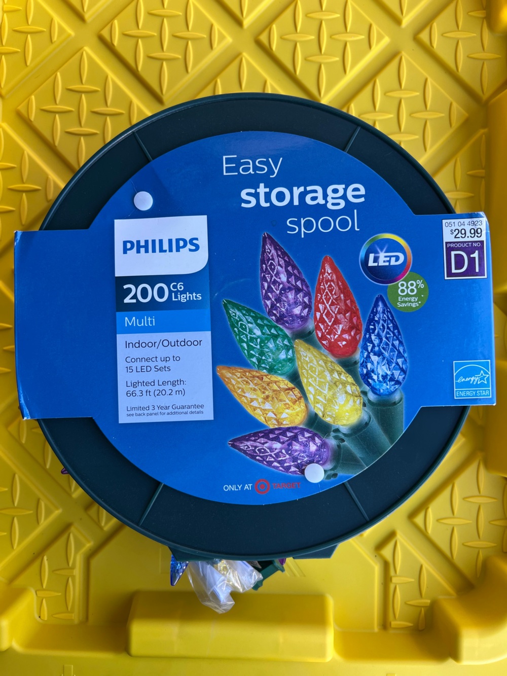 Philips Multi LED Holiday String Lights - Spool (200 C6 Lights)